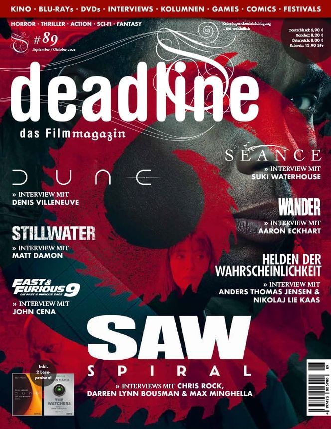 DEADLINE magazine side cover Issue 89  September/October 2021