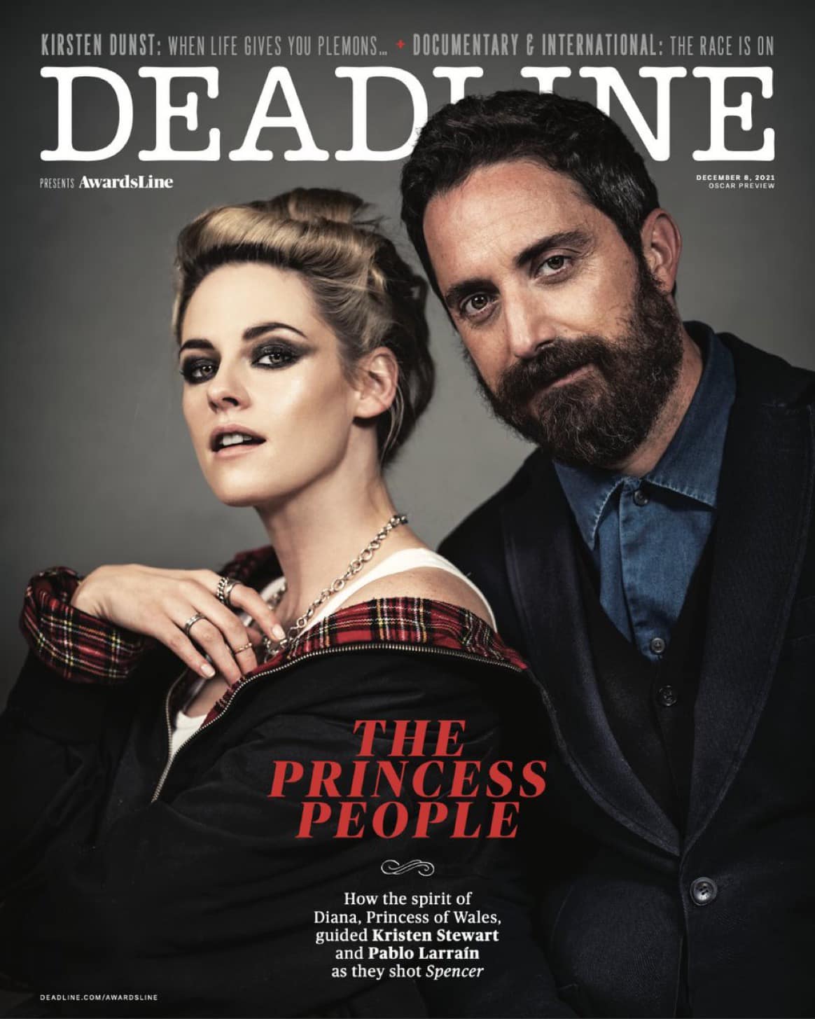DEADLINE HOLLYWOOD magazine side cover 8 December 2021