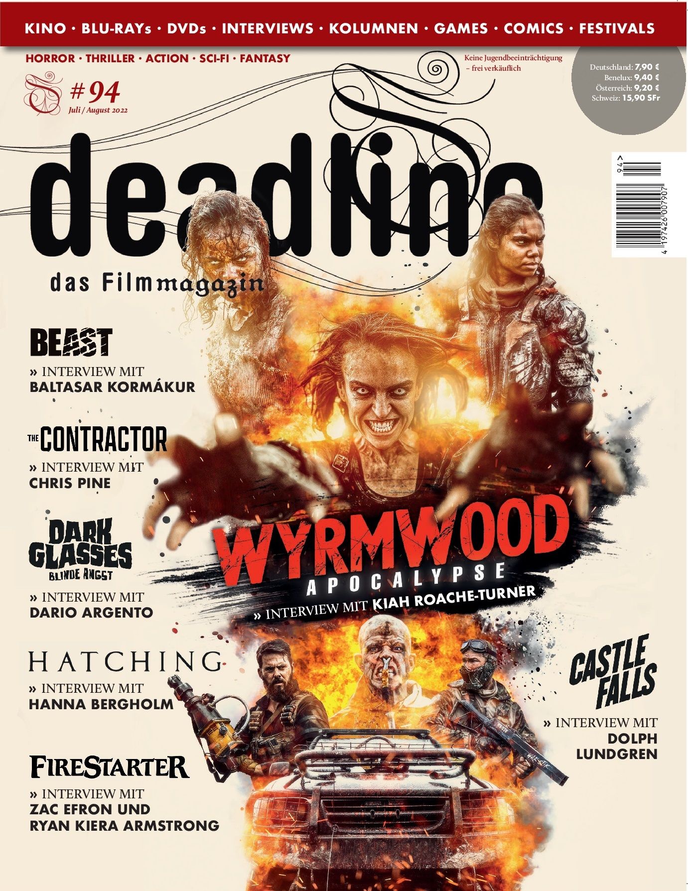 DEADLINE magazine side cover Issue 94  July/August 2022