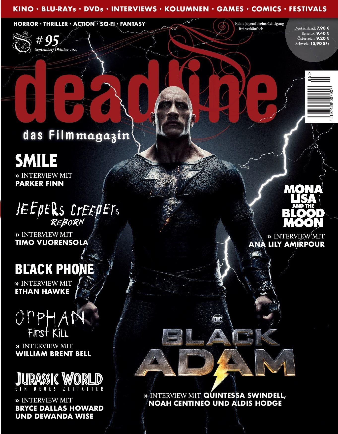 DEADLINE magazine side cover Issue 95  September/October 2022