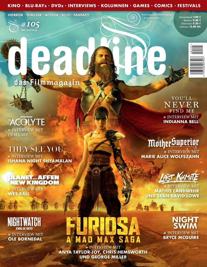 DEADLINE magazine side cover Issue 105  May/June 2024
