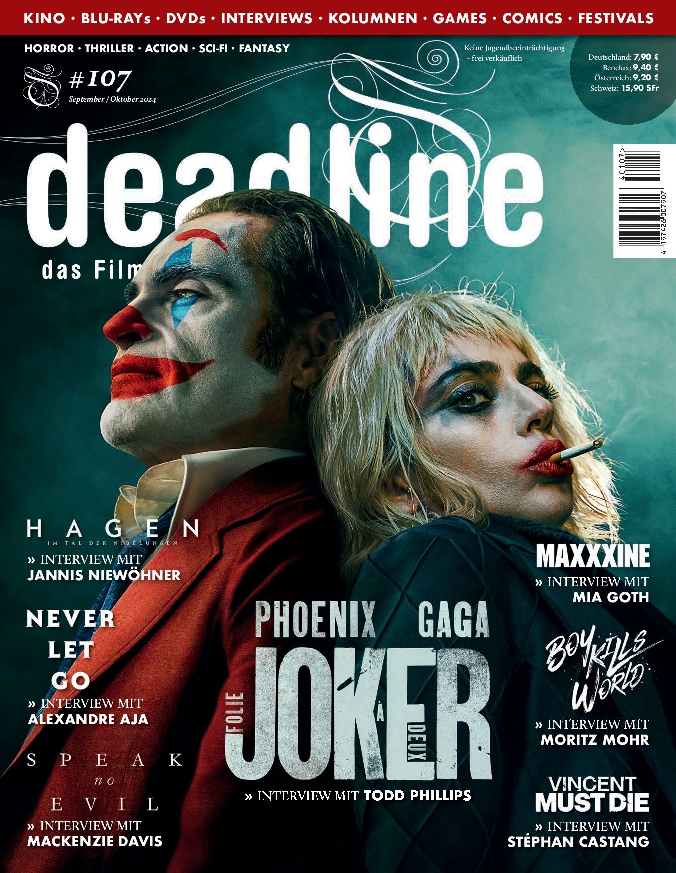 DEADLINE magazine side cover Issue 107  September/October 2024