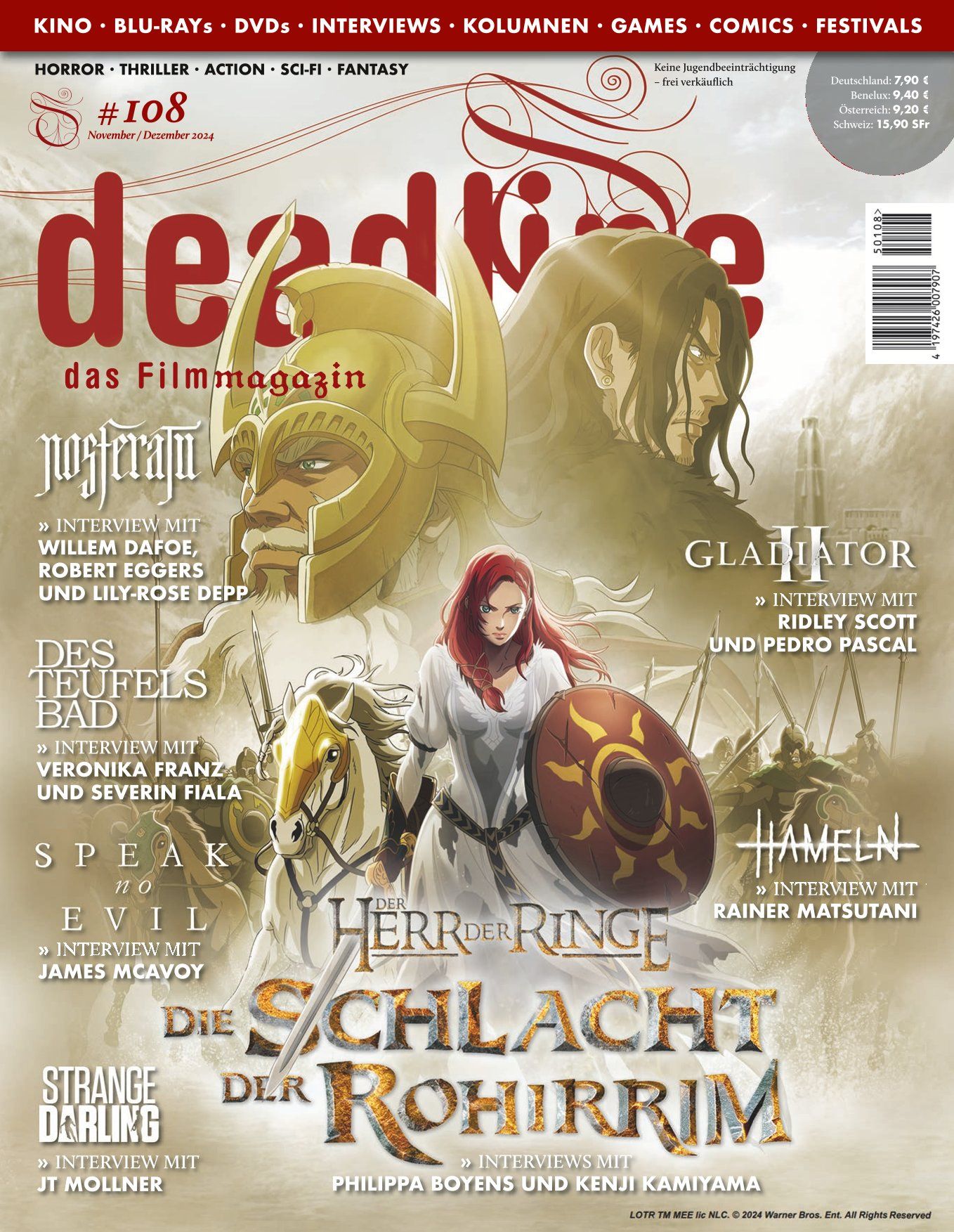 DEADLINE magazine side cover Issue 108  November/December 2024