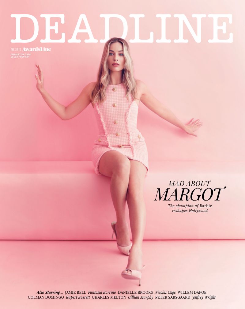 DEADLINE HOLLYWOOD magazine side cover 8 January 2024