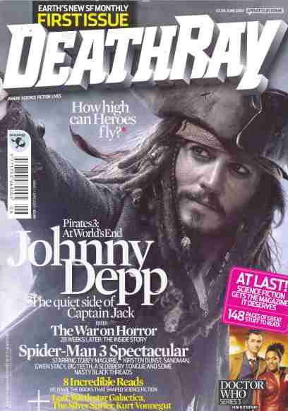 DEATH RAY magazine side cover Issue 1 May 2007