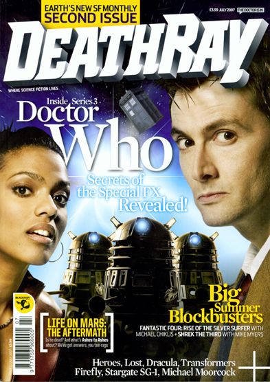 DEATH RAY magazine side cover Issue 2 July 2007