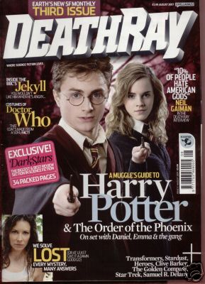 DEATH RAY magazine side cover Issue 3 August 2007