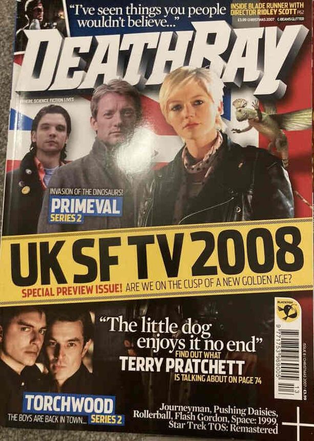 DEATH RAY magazine side cover Issue 8 Christmas 2007
