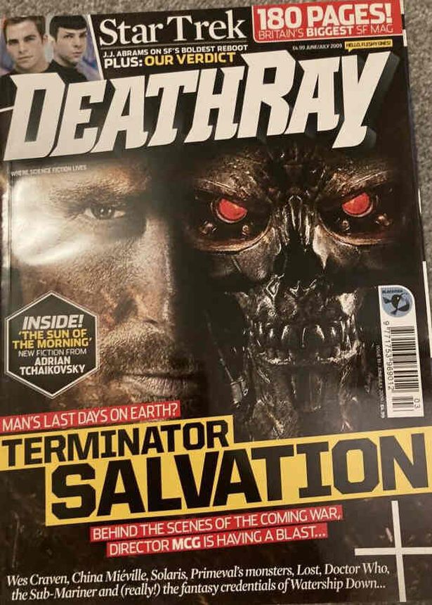 DEATH RAY magazine side cover Issue 19 June/July 2009