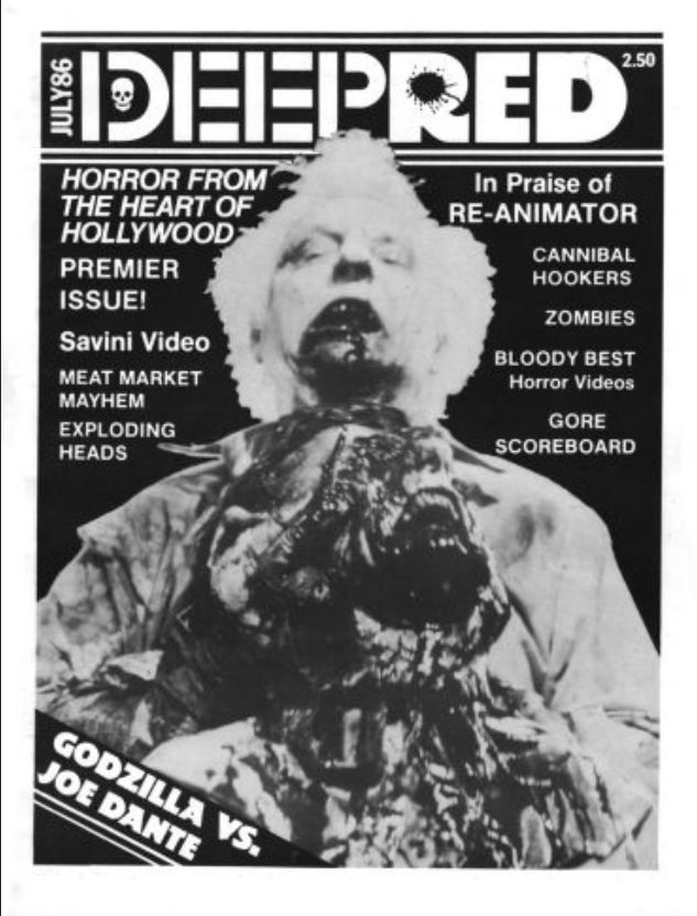 DEEP RED magazine side cover  1986