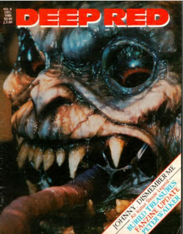 DEEP RED magazine side cover Issue 5 December 1988