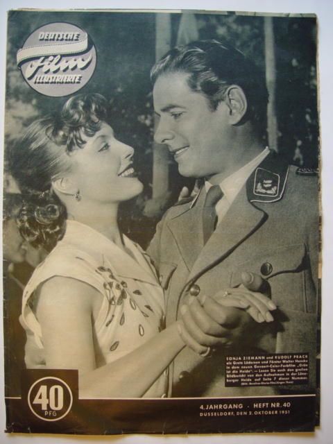 DEUTSCHE FILM ILLUSTRIERTE magazine side cover Issue 40 2 October 1951