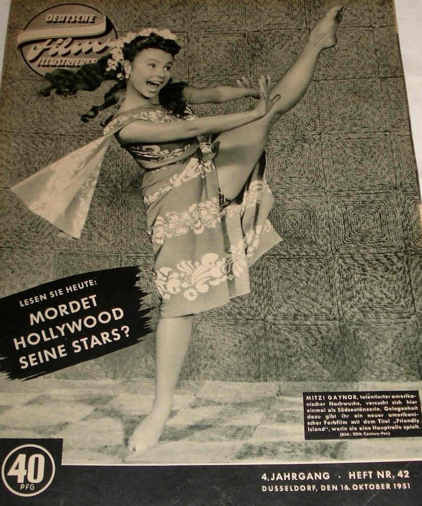 DEUTSCHE FILM ILLUSTRIERTE magazine side cover Issue 42 16 October 1951
