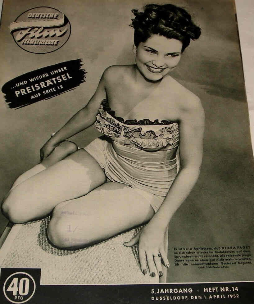 DEUTSCHE FILM ILLUSTRIERTE magazine side cover Issue 14 1 April 1952