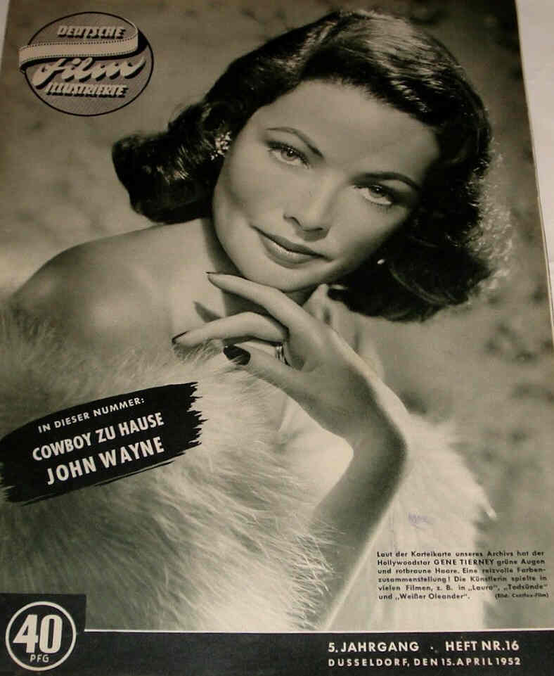 DEUTSCHE FILM ILLUSTRIERTE magazine side cover Issue 16 15 April 1952