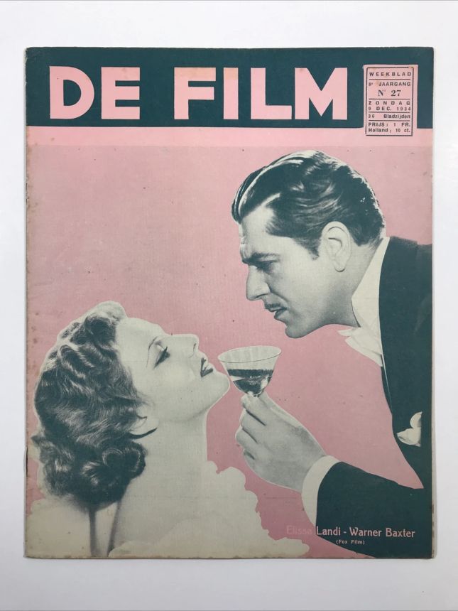 DE FILM magazine side cover Issue 27 9 December 1934