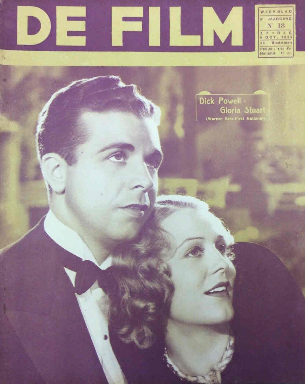 DE FILM magazine side cover 6 October 1935