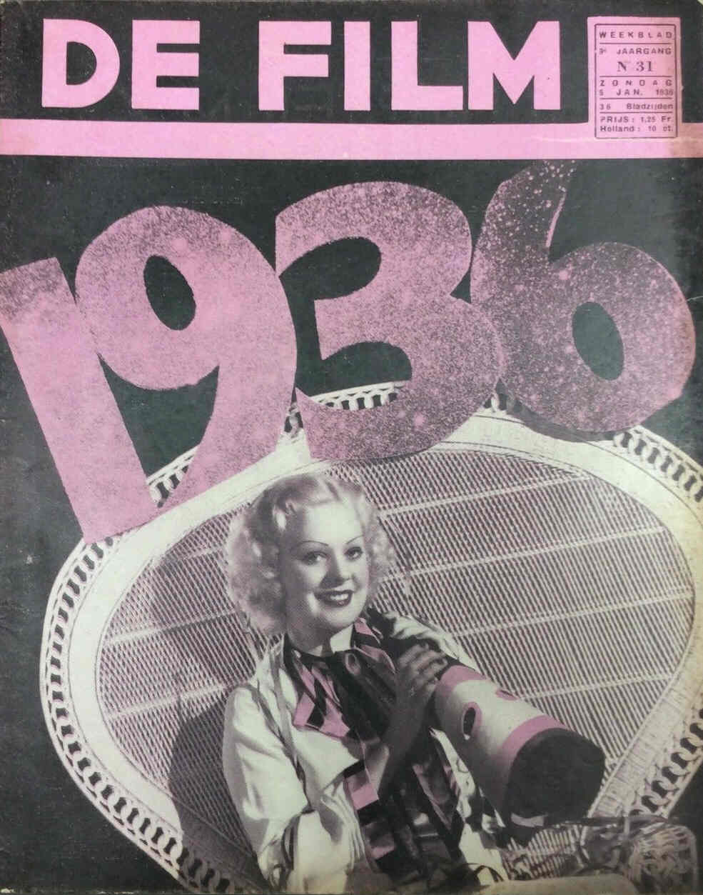 DE FILM magazine side cover 5 January 1936
