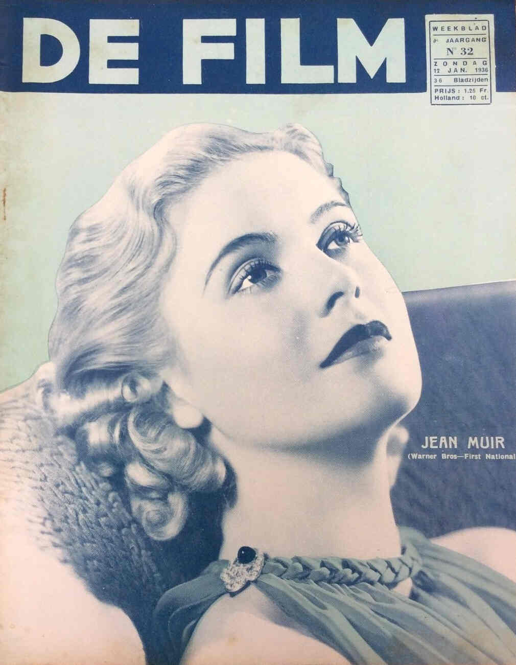 DE FILM magazine side cover 12 January 1936
