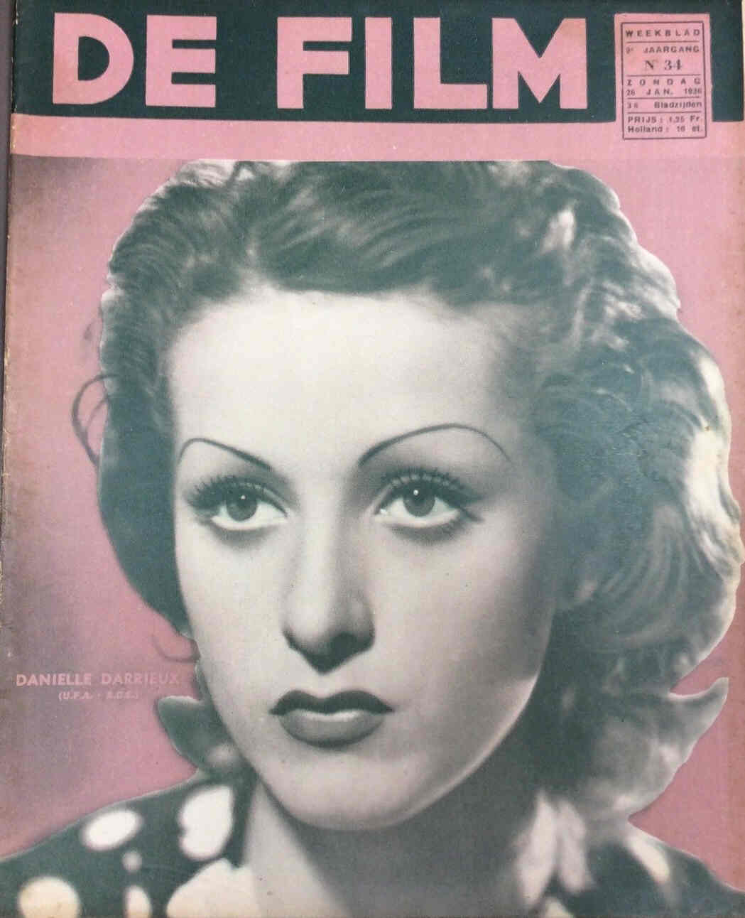 DE FILM magazine side cover Issue 34 26 January 1936