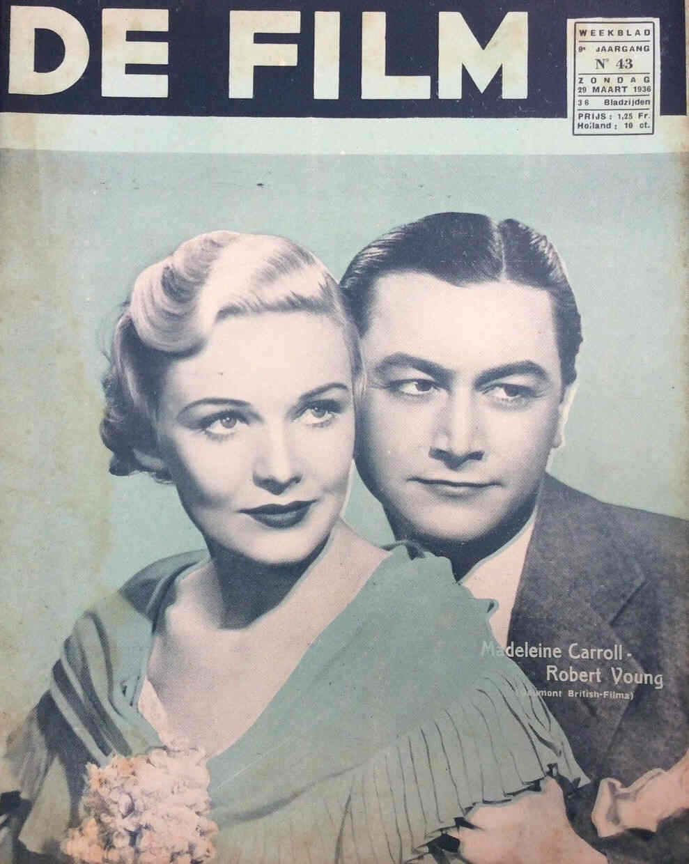 DE FILM magazine side cover 29 March 1936