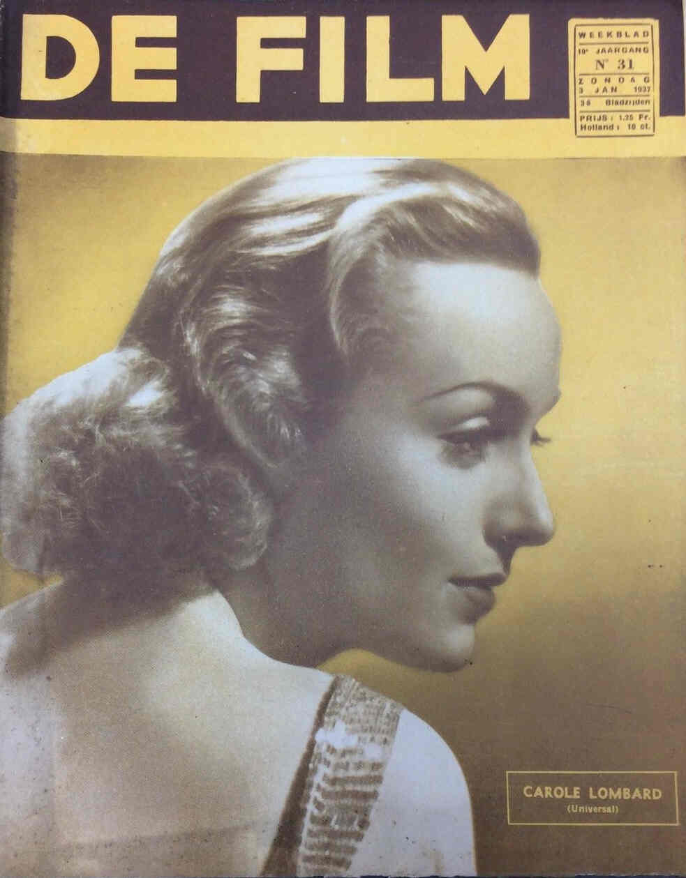 DE FILM magazine side cover 3 January 1937