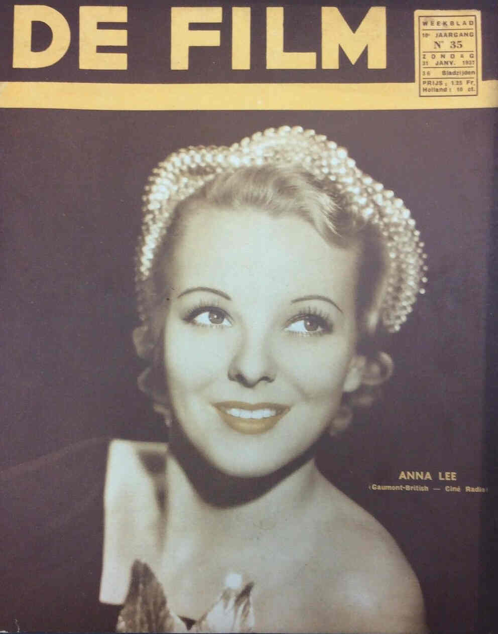 DE FILM magazine side cover 31 January 1937