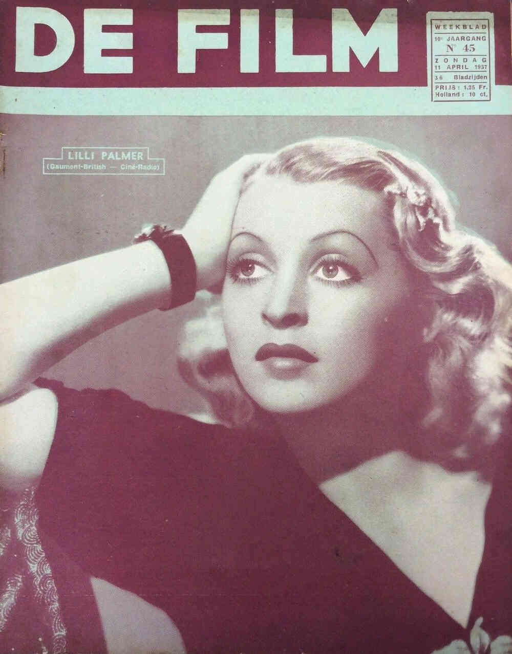 DE FILM magazine side cover 11 April 1937