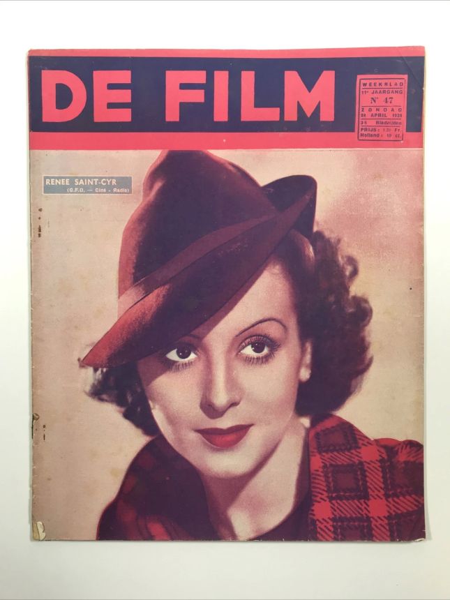DE FILM magazine side cover Issue 47 24 April 1938