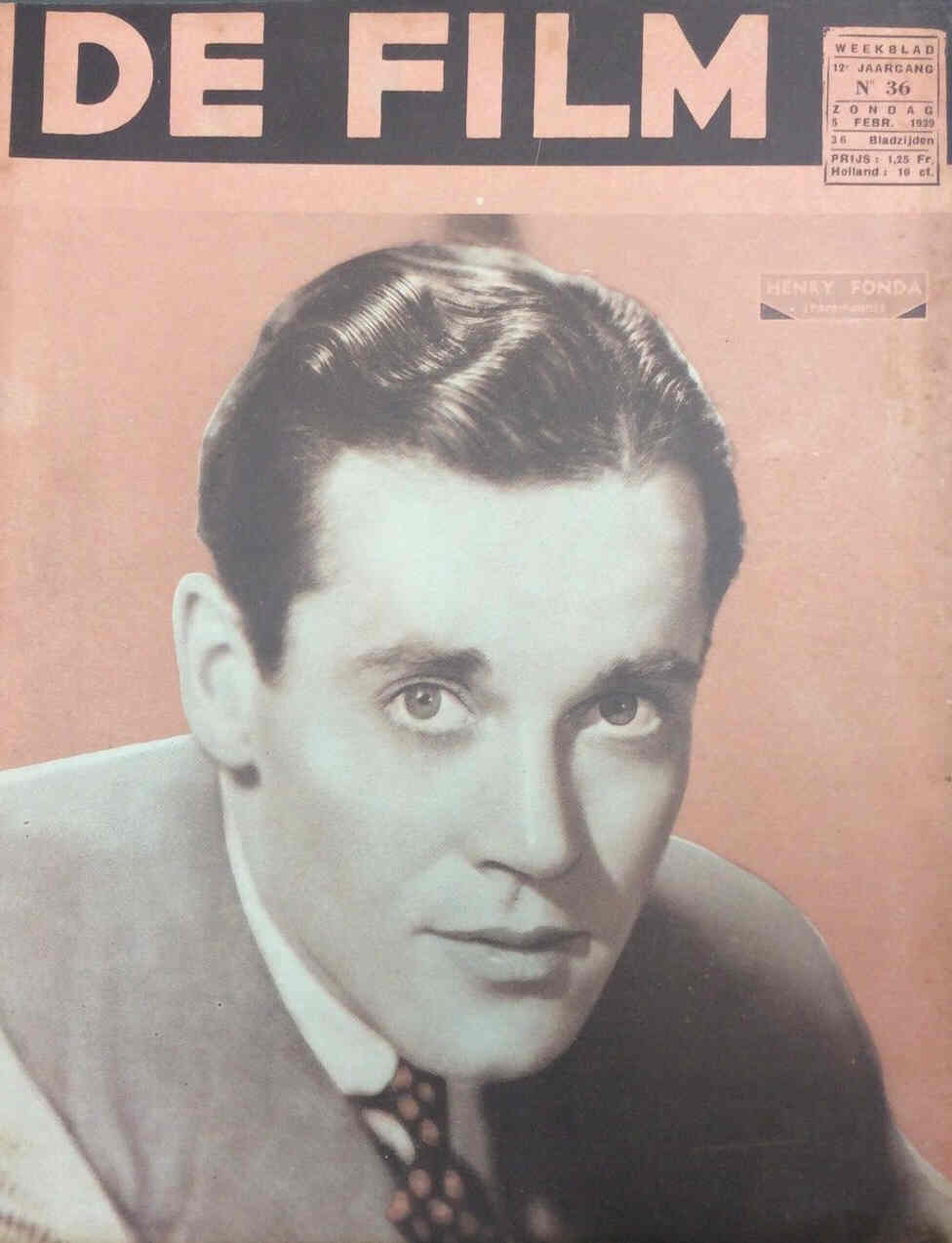 DE FILM magazine side cover 5 February 1939