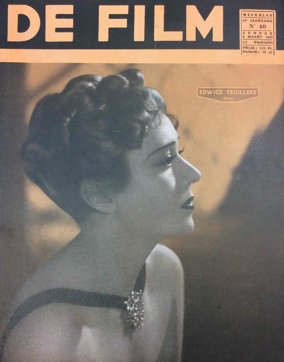 DE FILM magazine side cover 5 March 1939