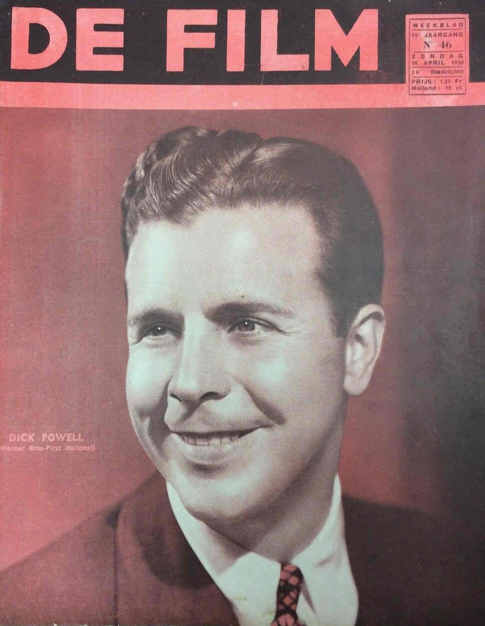 DE FILM magazine side cover 16 April 1939