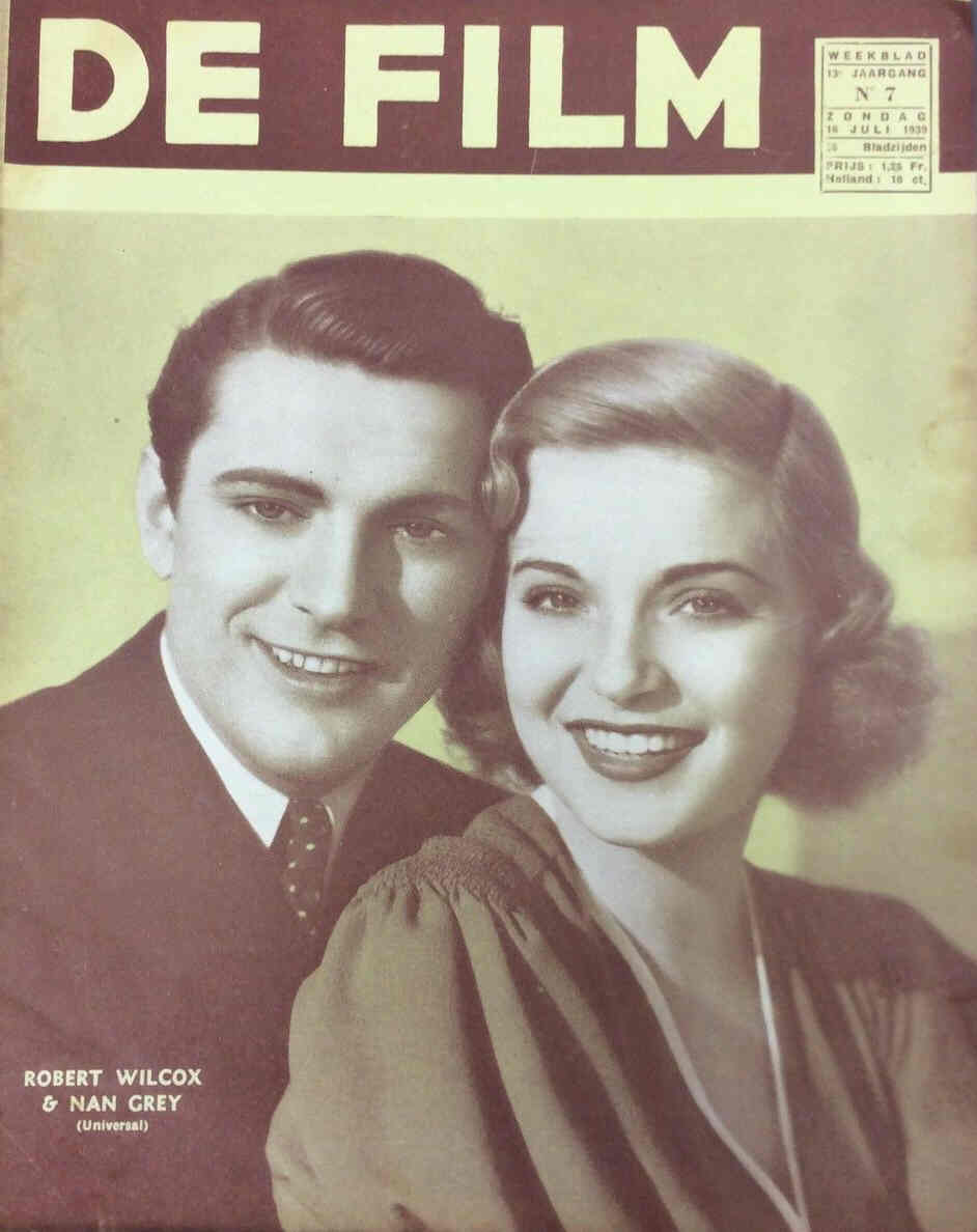 DE FILM magazine side cover 16 July 1939