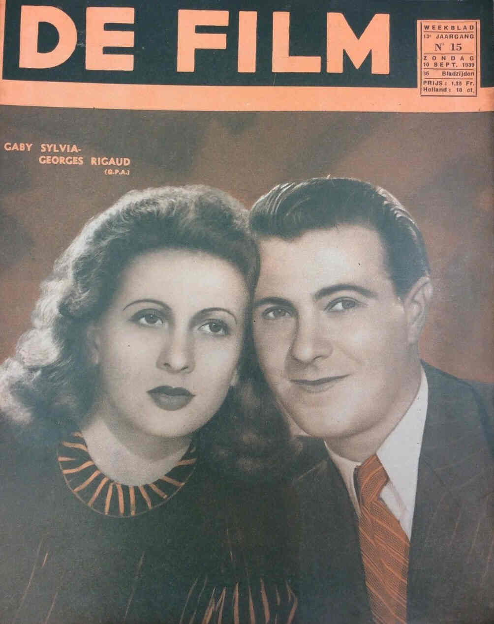 DE FILM magazine side cover 10 September 1939