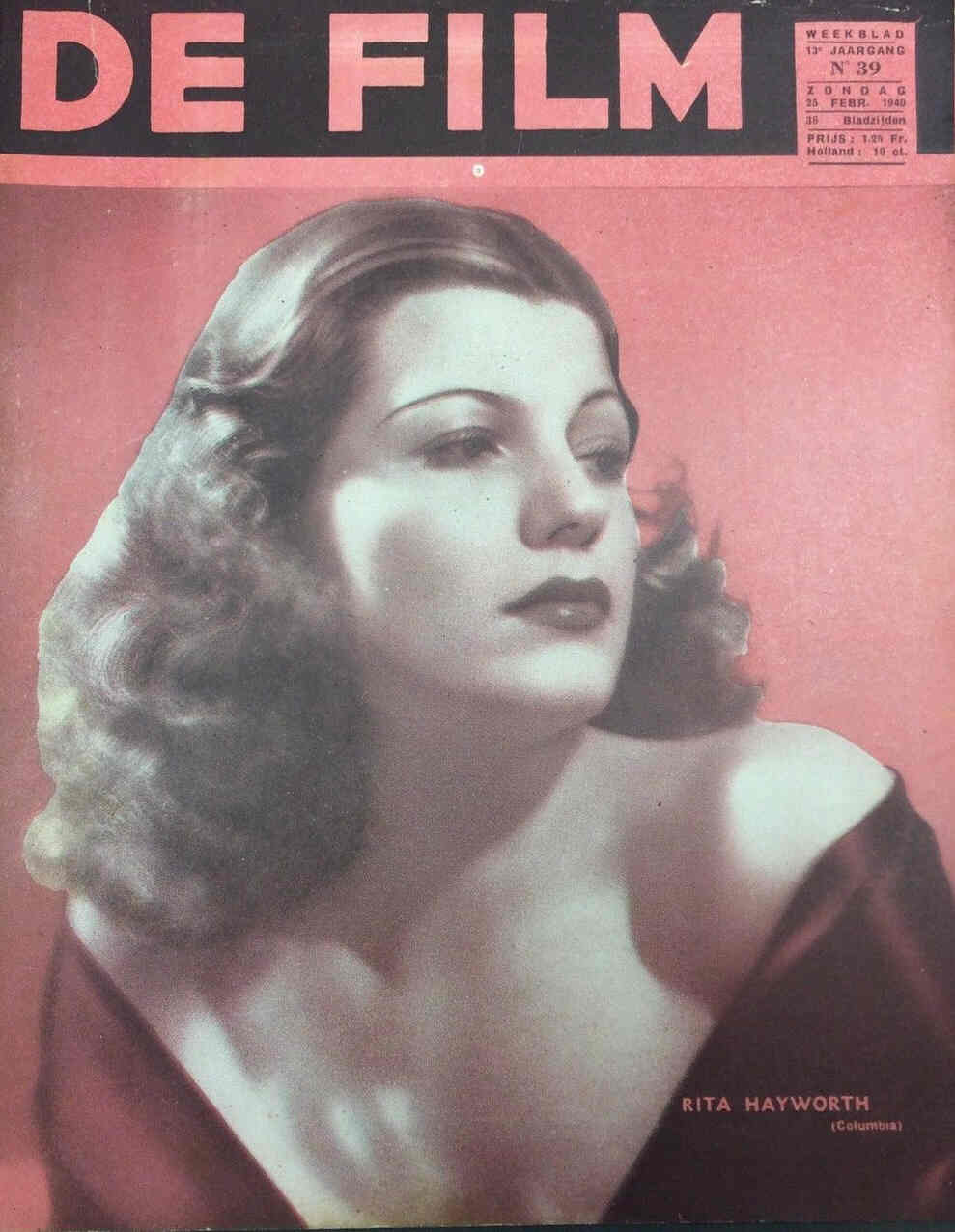 DE FILM magazine side cover 25 February 1940