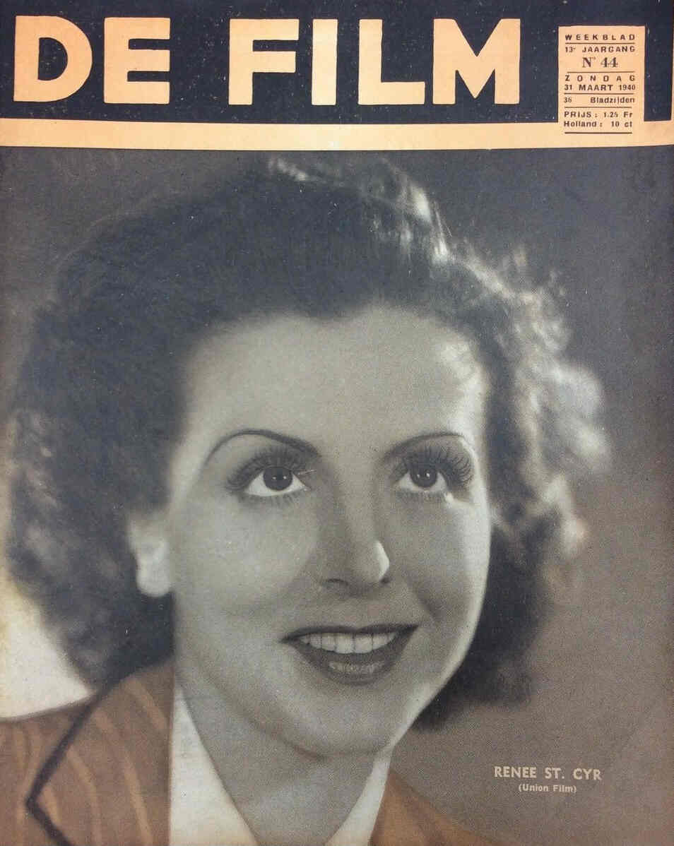 DE FILM magazine side cover 31 March 1940