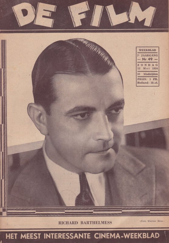 DE FILM magazine side cover  Vol 7 No  49  May 1934