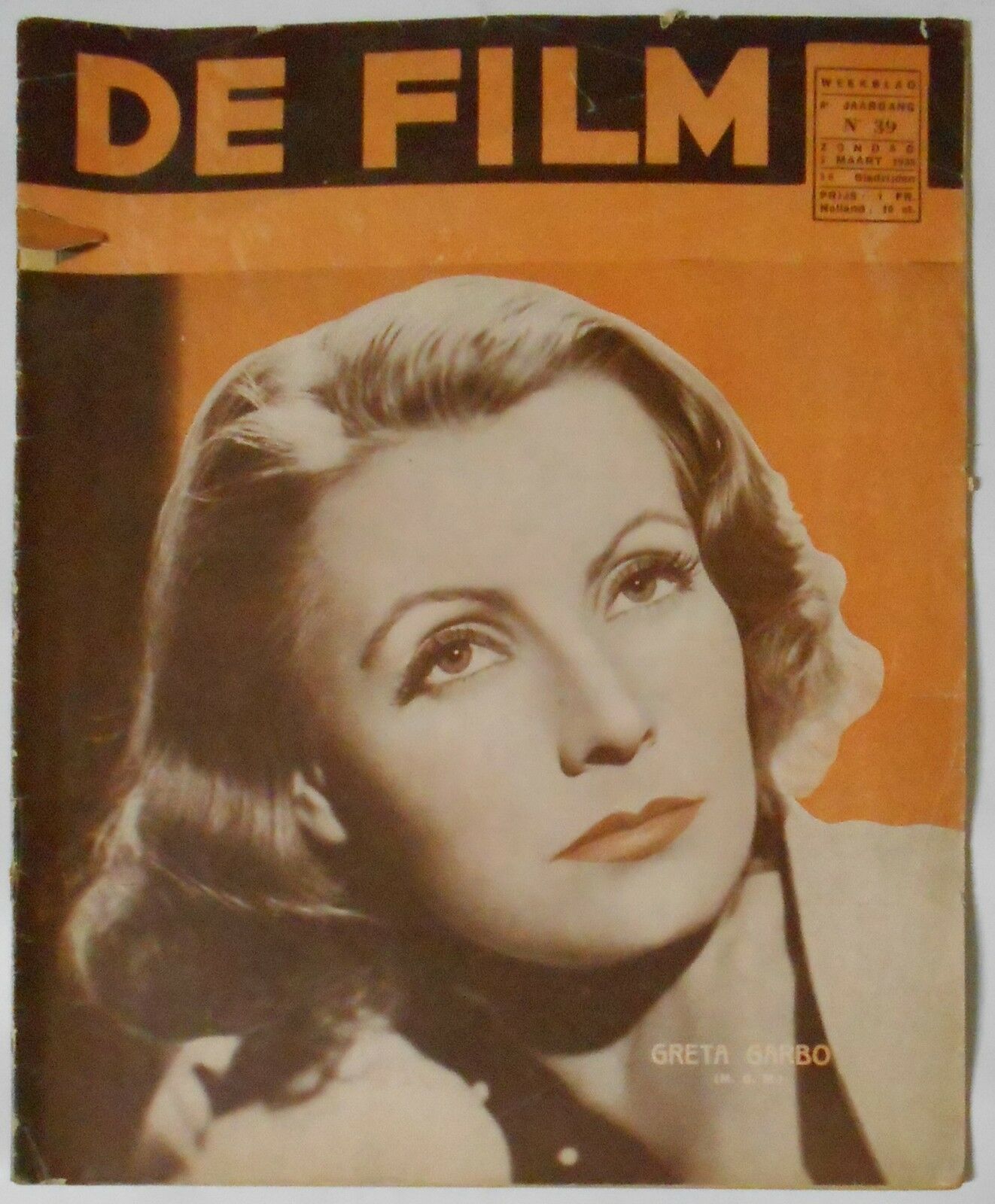 DE FILM magazine side cover Issue 39 3 March 1935