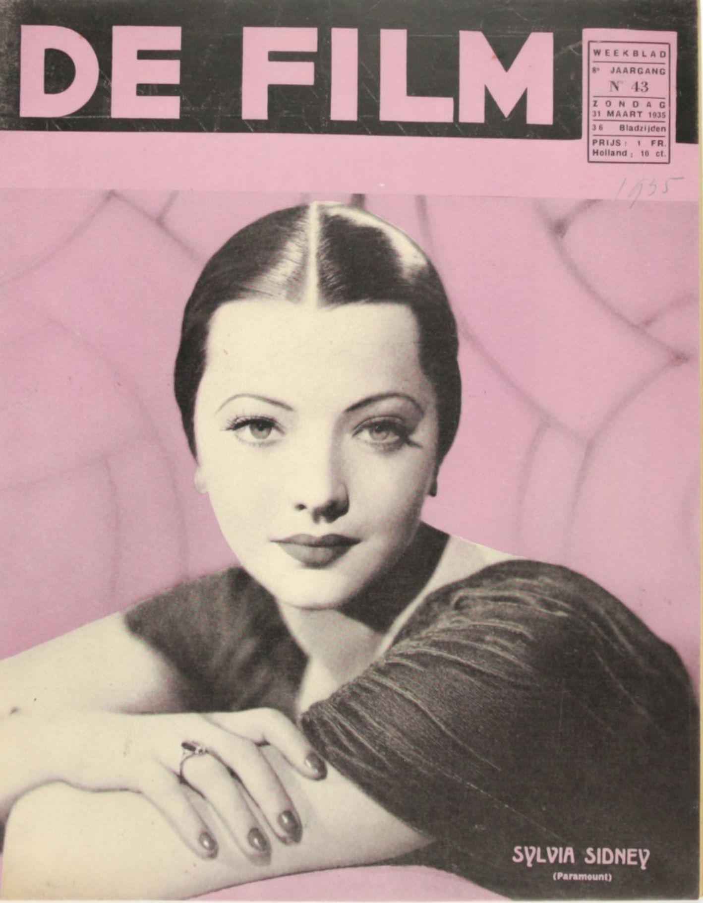 DE FILM magazine side cover Issue 43 31 March 1935