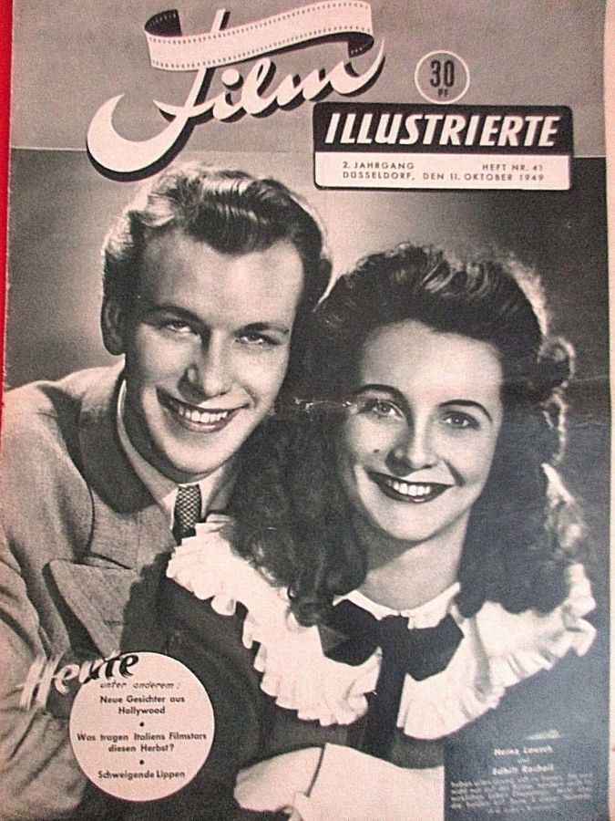 DEUTSCHE FILM ILLUSTRIERTE magazine side cover Issue 41 11 October 1949