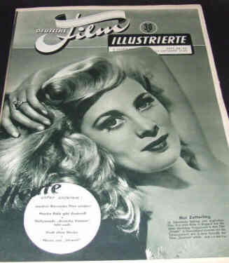 DEUTSCHE FILM ILLUSTRIERTE magazine side cover 25 October 1949