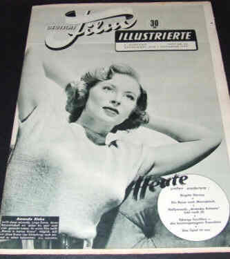 DEUTSCHE FILM ILLUSTRIERTE magazine side cover 1 November 1949