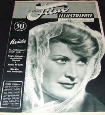 DEUTSCHE FILM ILLUSTRIERTE magazine side cover 22 November 1949