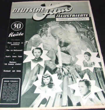 DEUTSCHE FILM ILLUSTRIERTE magazine side cover 20 December 1949