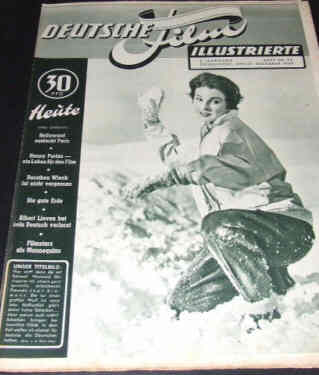 DEUTSCHE FILM ILLUSTRIERTE magazine side cover 27 December 1949