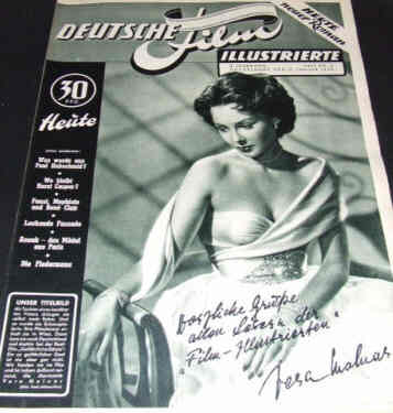 DEUTSCHE FILM ILLUSTRIERTE magazine side cover Issue 3 17 January 1950