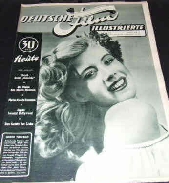 DEUTSCHE FILM ILLUSTRIERTE magazine side cover Issue 4 24 January 1950