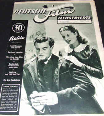 DEUTSCHE FILM ILLUSTRIERTE magazine side cover Issue 11 14 March 1950