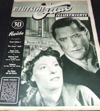 DEUTSCHE FILM ILLUSTRIERTE magazine side cover Issue 12 21 March 1950