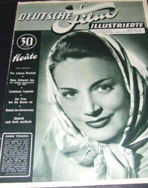 DEUTSCHE FILM ILLUSTRIERTE magazine side cover Issue 16 18 April 1950